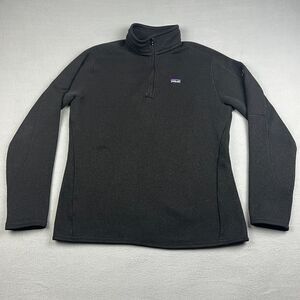 Patagonia 1/4 Zip Better Sweater Black Long Sleeve Fleece Pullover Women's XL